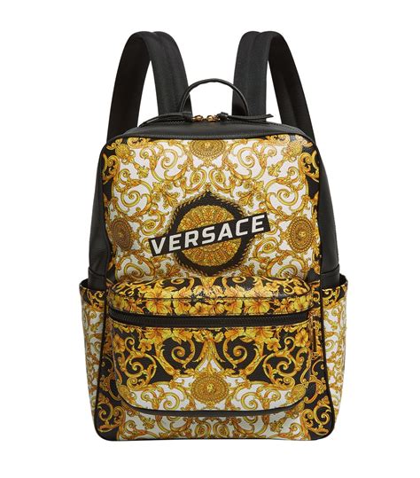 leather backpack by versace|versace pouch.